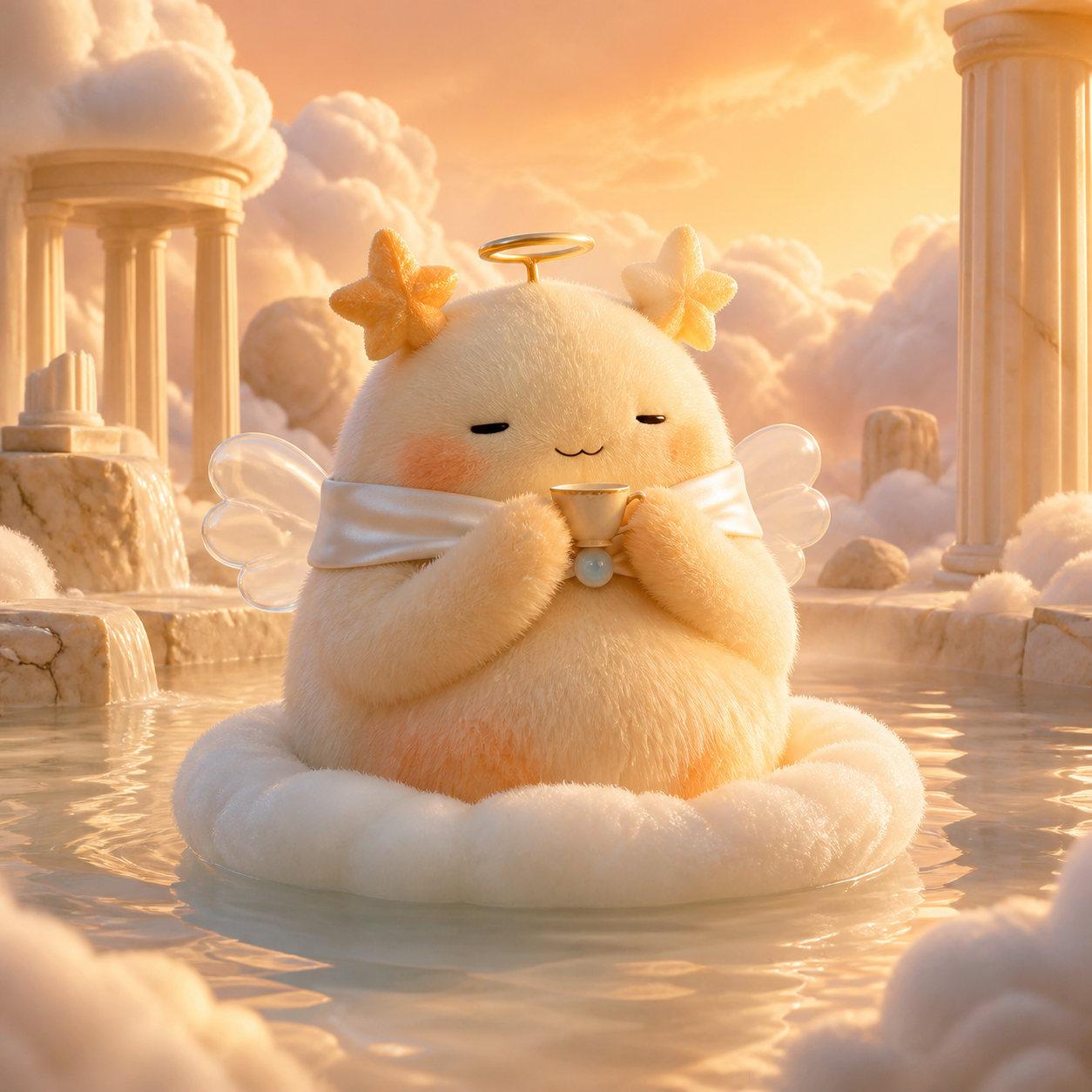 NIMBI peacefully floating in a cloud pool